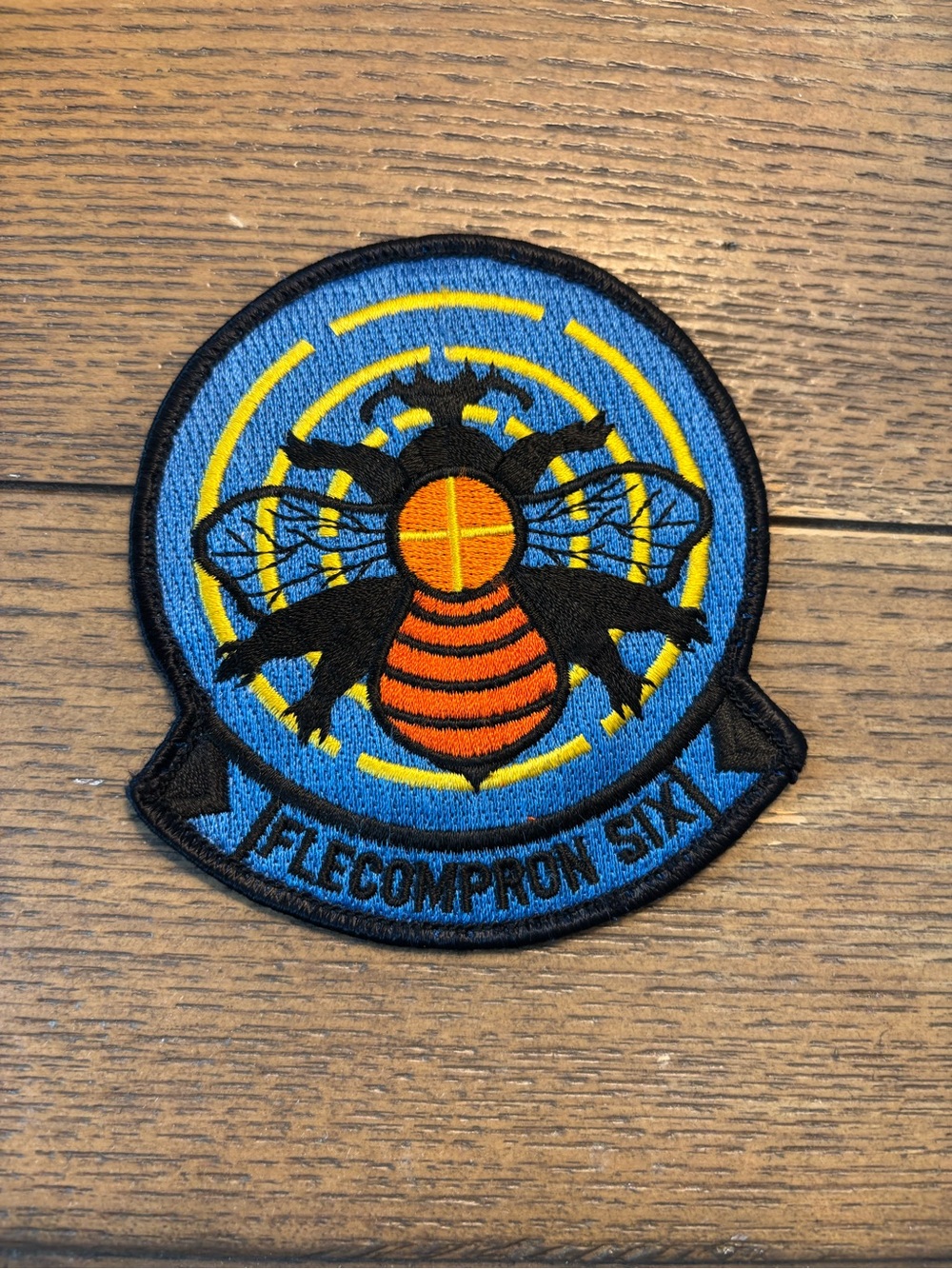 Patch - USN/USMC Collectible- Sew On USN FLECOMPRON Blue & Orange